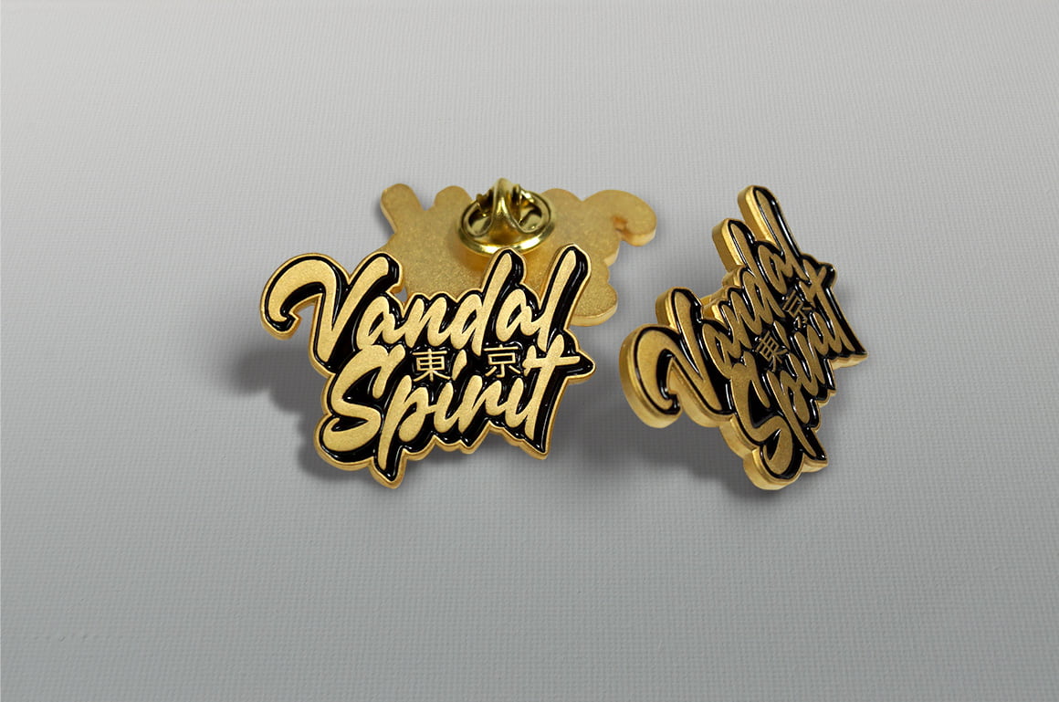 VandalSpirit（ヴァンダルスピリット）のロゴモチーフのピンバッチの写真